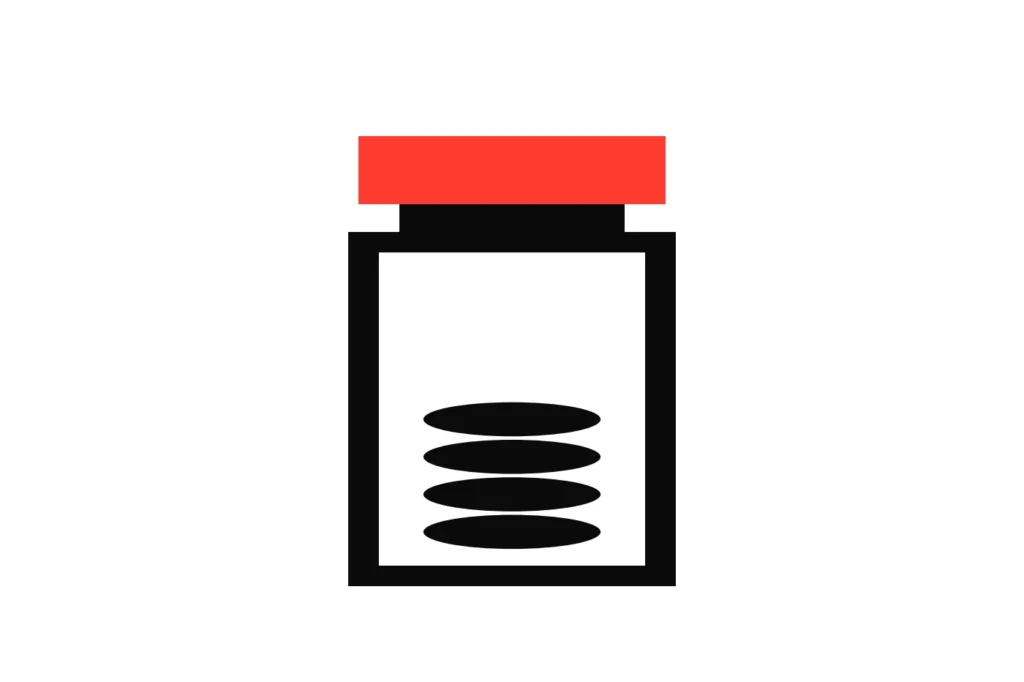 Illustration of a jar of coins with a red lid, the maximum winnings rule at a betting site